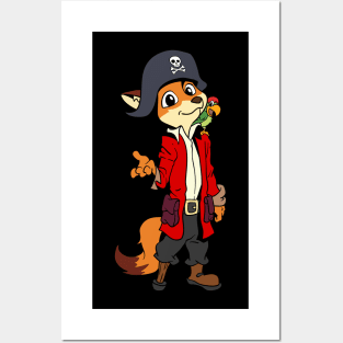 Captain Red Fox - Pirate Fox Posters and Art